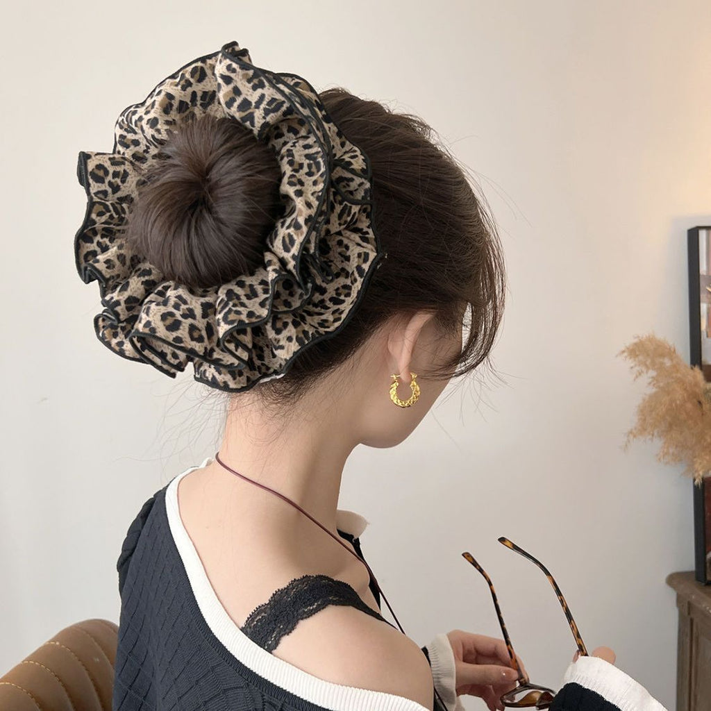 Scrunchie mit Leopardenmuster – Haargummi mit hoher Elastizität – IGC030